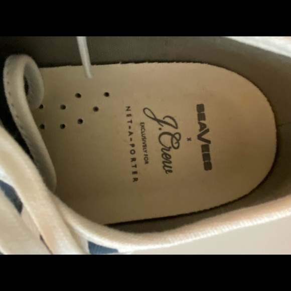 Navy and White stripe sneakers - Picture 4 of 4